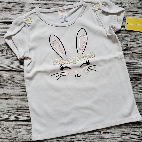 Embroidered Easter Bunny T-Shirt Spring Jubilee Collection NWT - Picture 3 of 4